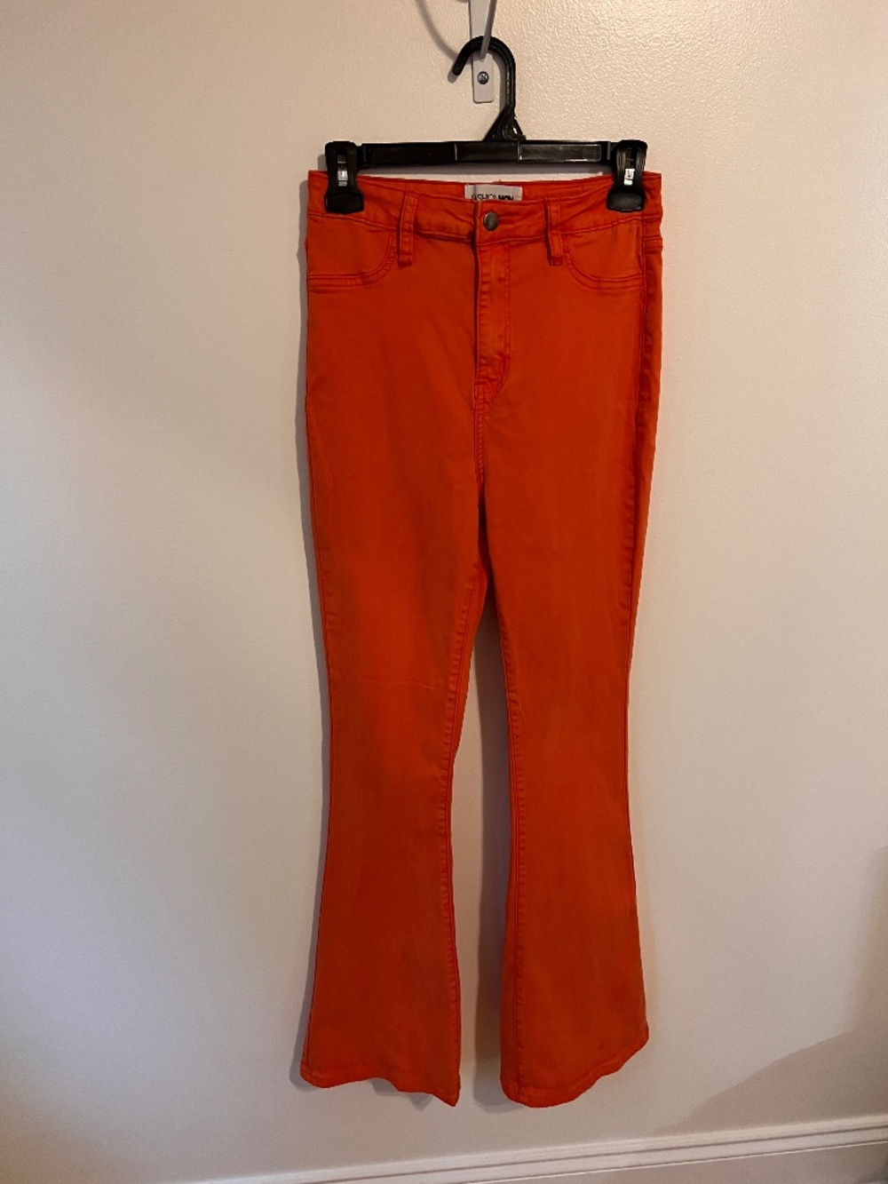 Fashion Nova Orange Flare Stretchy Pants | Size 11
